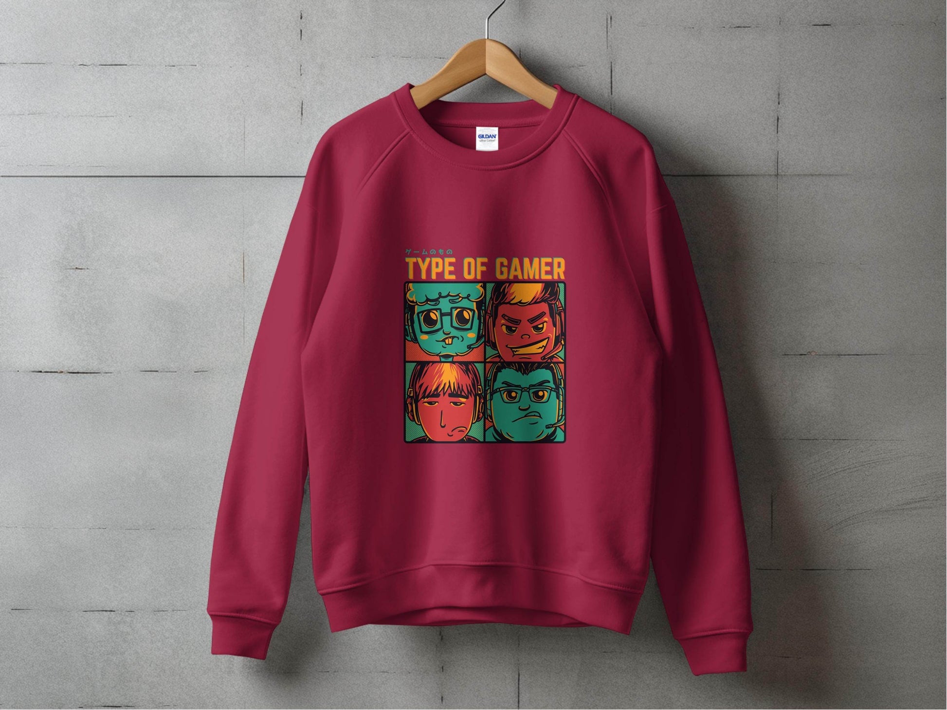 Type Of Gamer Video Gaming Four Styles Illustration Sweater - Design & Vybe