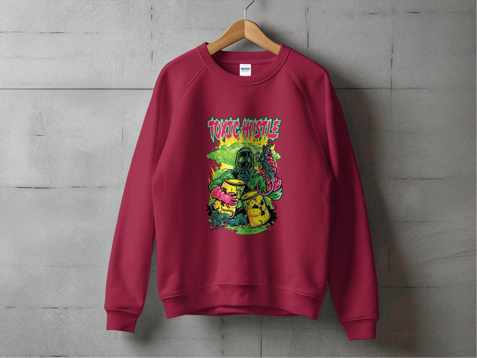 Toxic Hustle Graphic Print Design Sweater - Design & Vybe