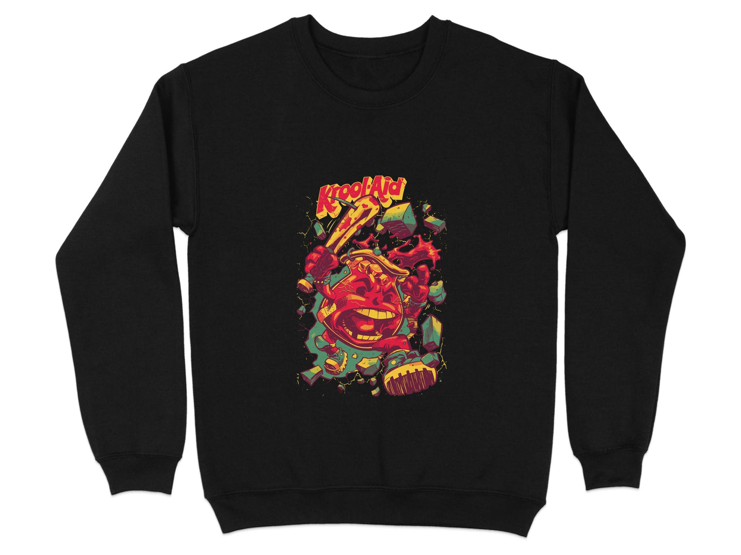 Kool-Aid Man Smashing Through Wall Graphic Design Sweater - Design & Vybe