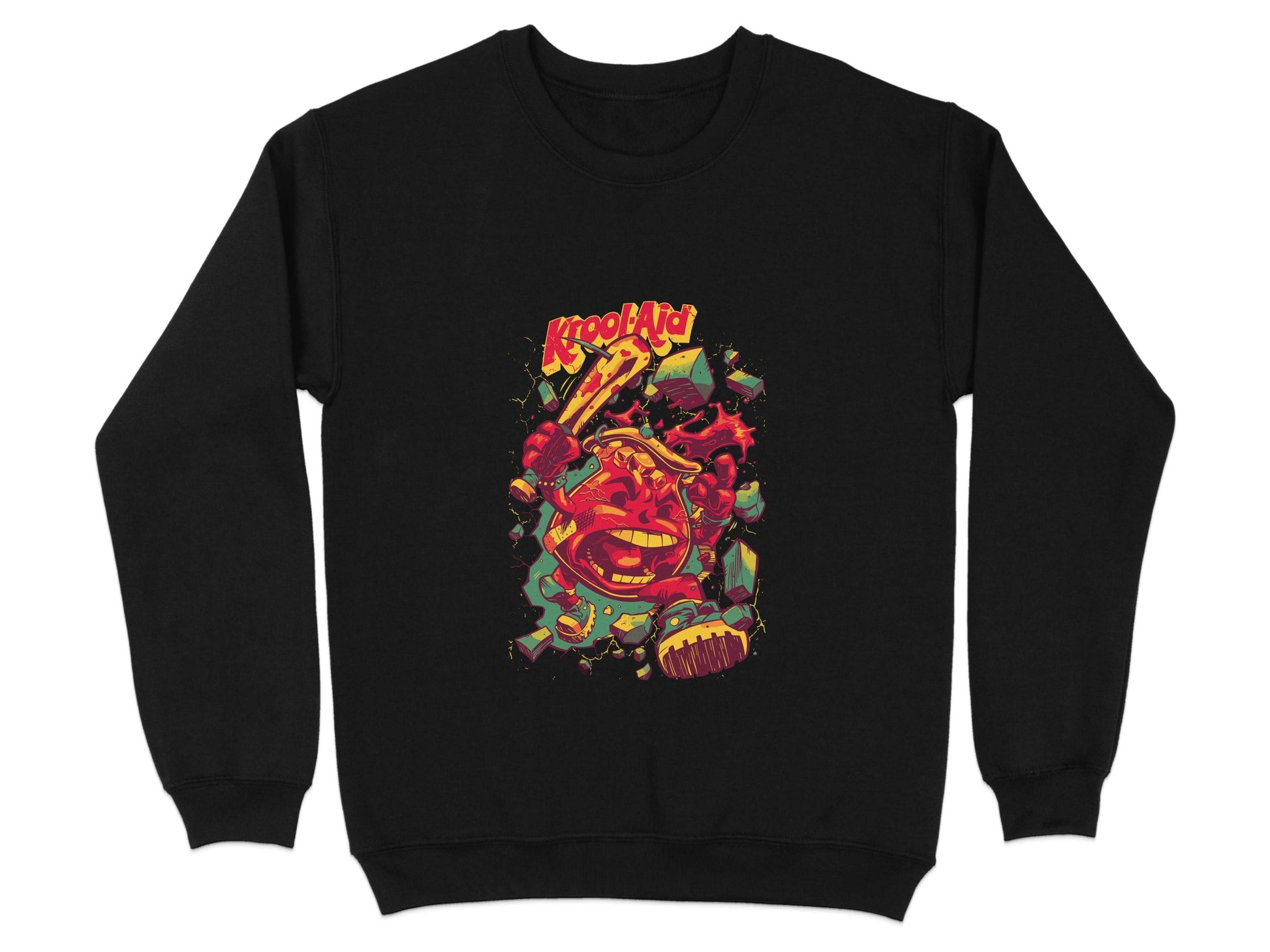Kool-Aid Man Smashing Through Wall Graphic Design Sweater - Design & Vybe