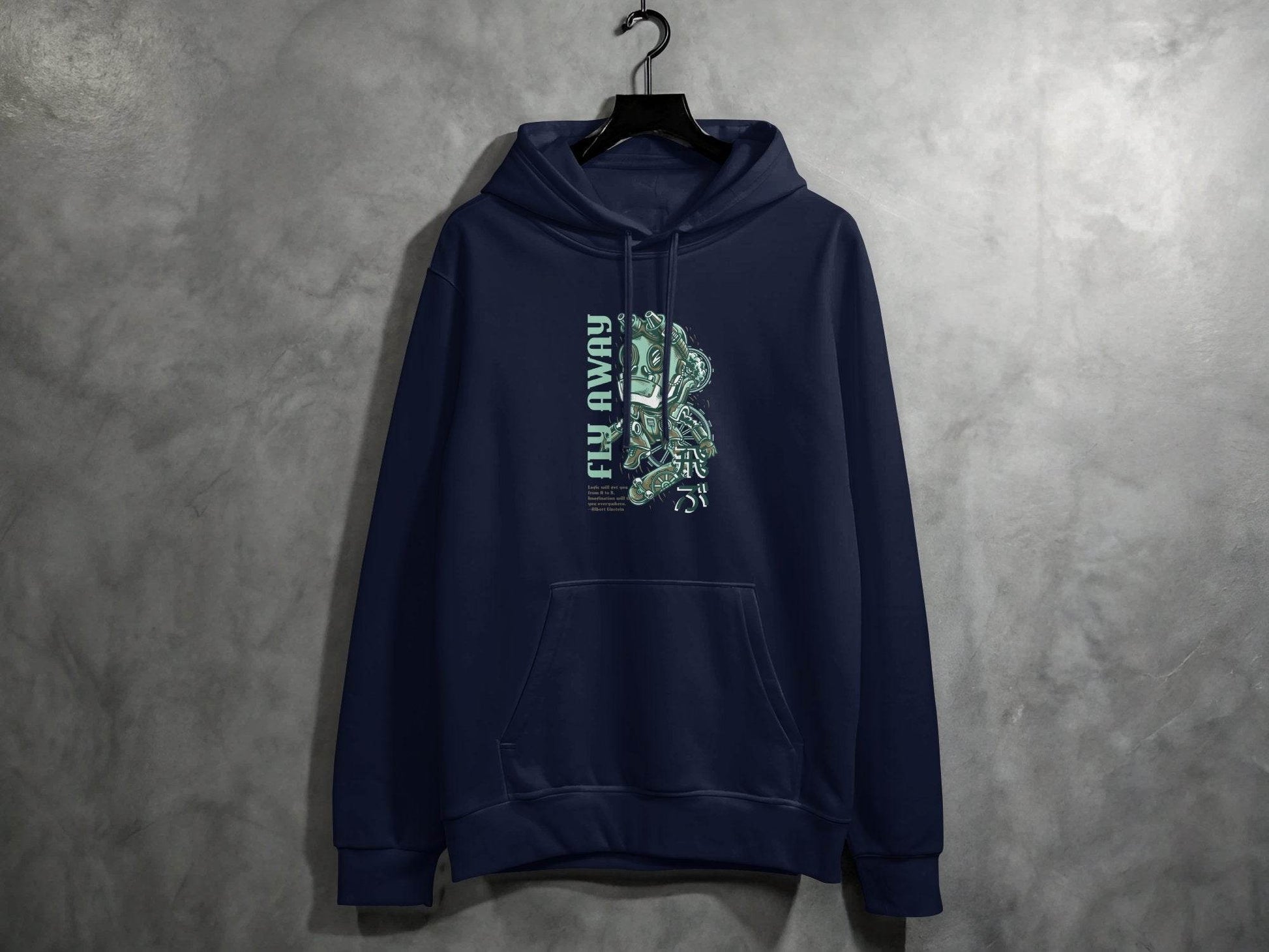 Fly Away Steampunk Robot Skateboard Graphic Design Hoodie - Design & Vybe