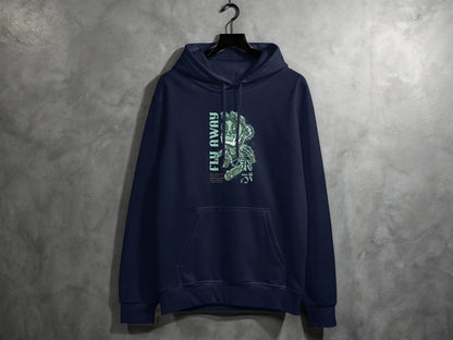 Fly Away Steampunk Robot Skateboard Graphic Design Hoodie - Design & Vybe