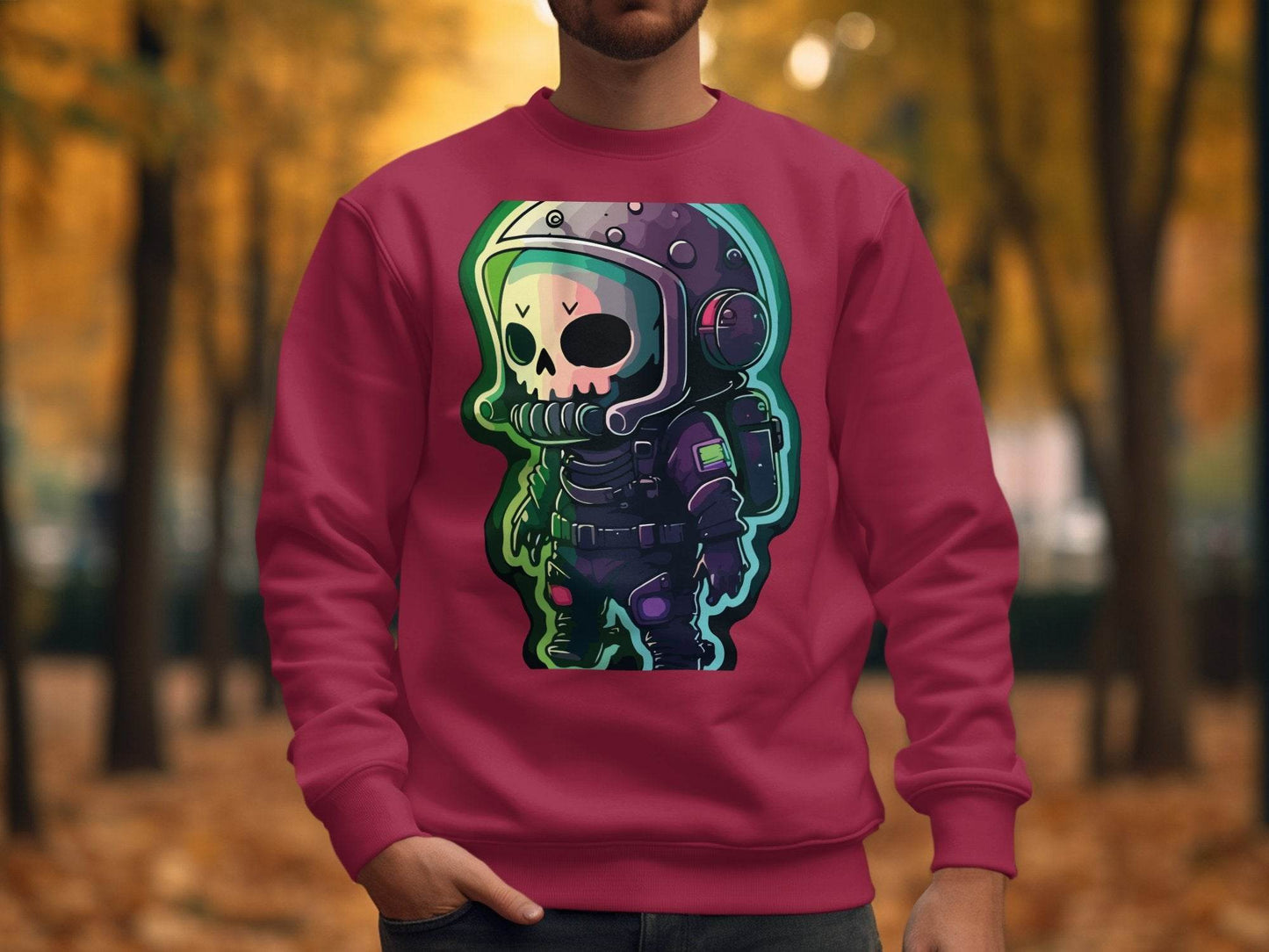 Futuristic Skull Astronaut Art Sweater - Design & Vybe
