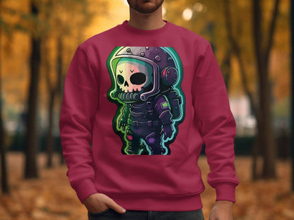 Futuristic Skull Astronaut Art Sweater - Design & Vybe