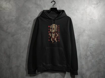 Scary Doll with Japanese Text Design Trendy Over Scary Hoodie - Design & Vybe