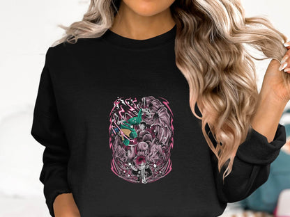 Gaara Rock Lee Action Pose Powerful Anime Art Sweater - Design & Vybe