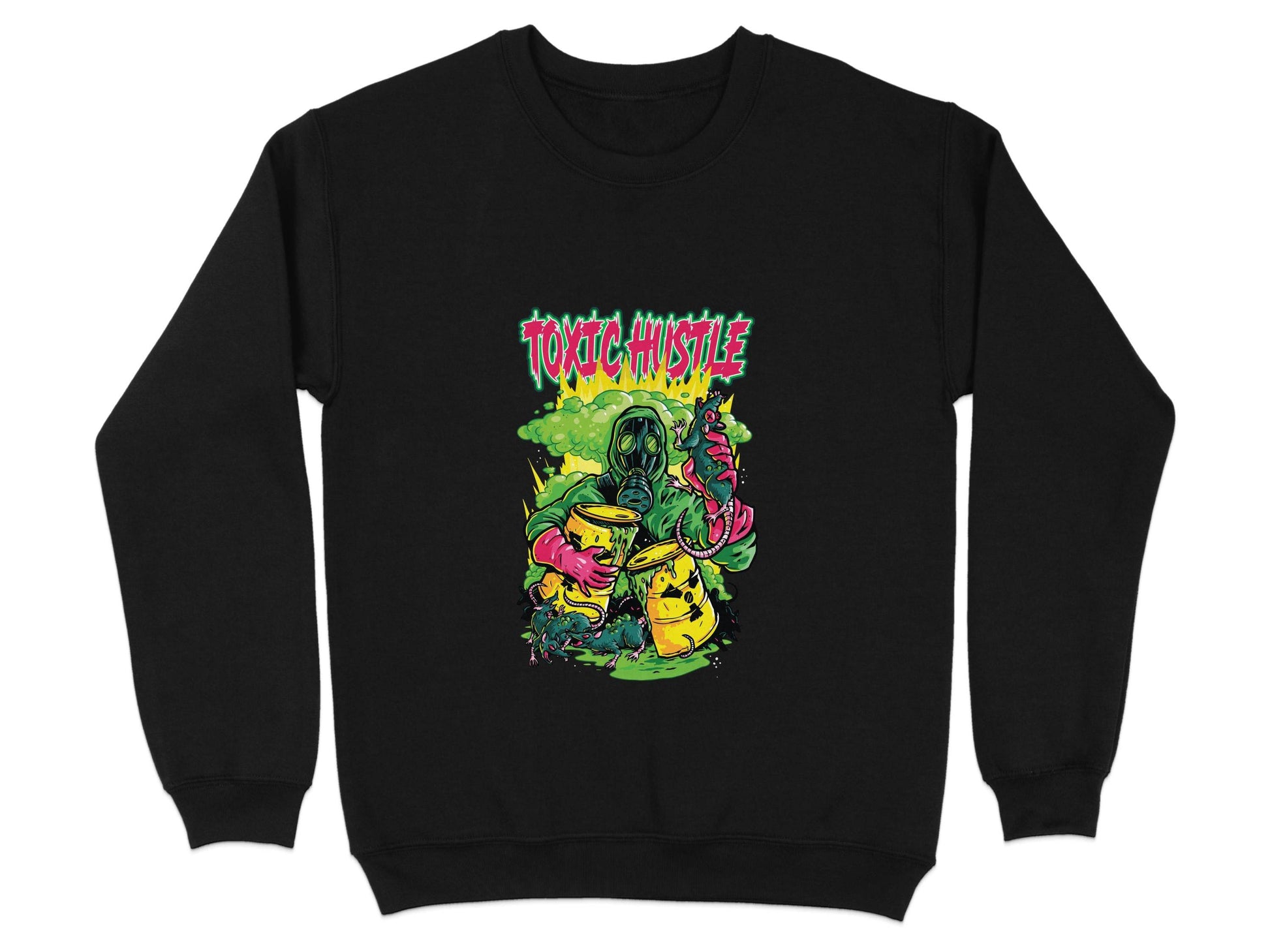 Toxic Hustle Graphic Print Design Sweater - Design & Vybe