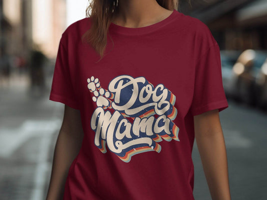 Retro Style Dog Mama Vintage Design Graphic T-Shirt - Design & Vybe