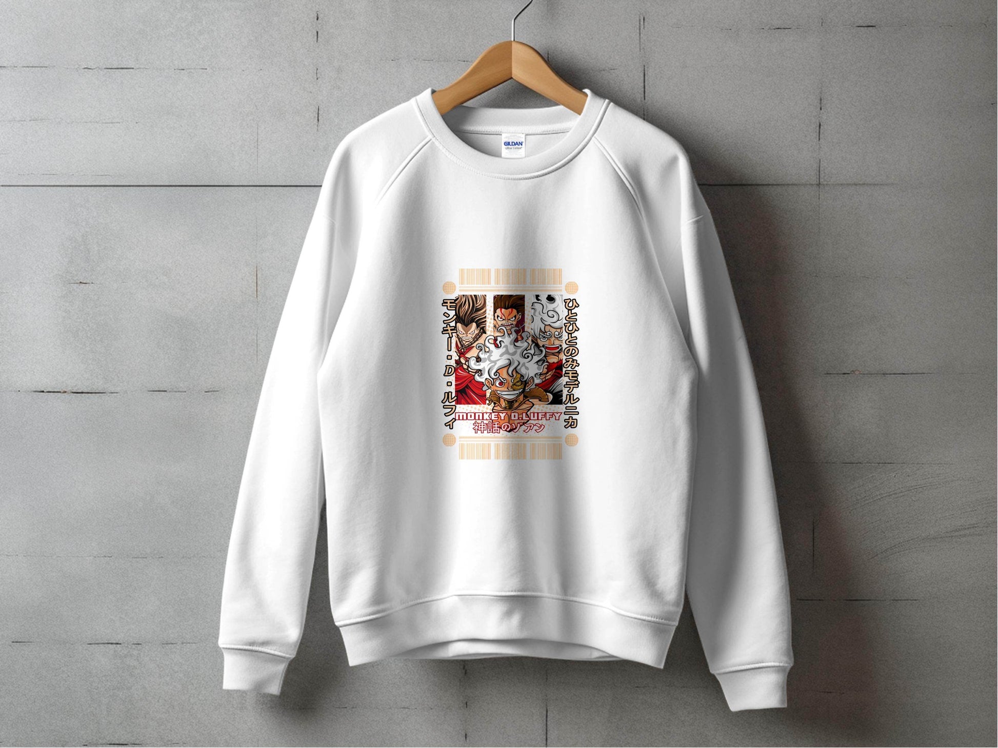 Three Poses Monkey D Luffy Character Anime Inspired Sweater - Design & Vybe