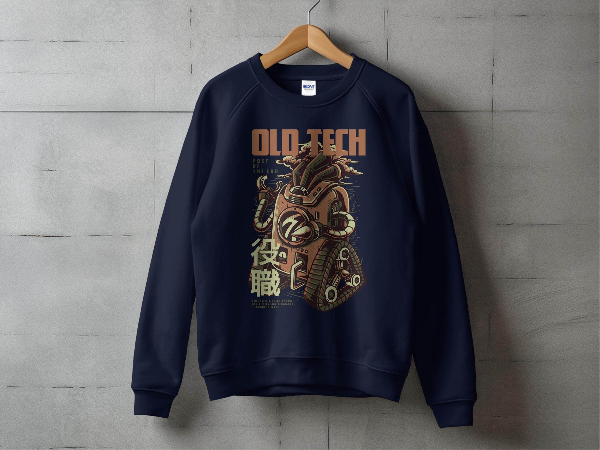 Old Tech Post of the End Robot Inspired Sweater - Design & Vybe