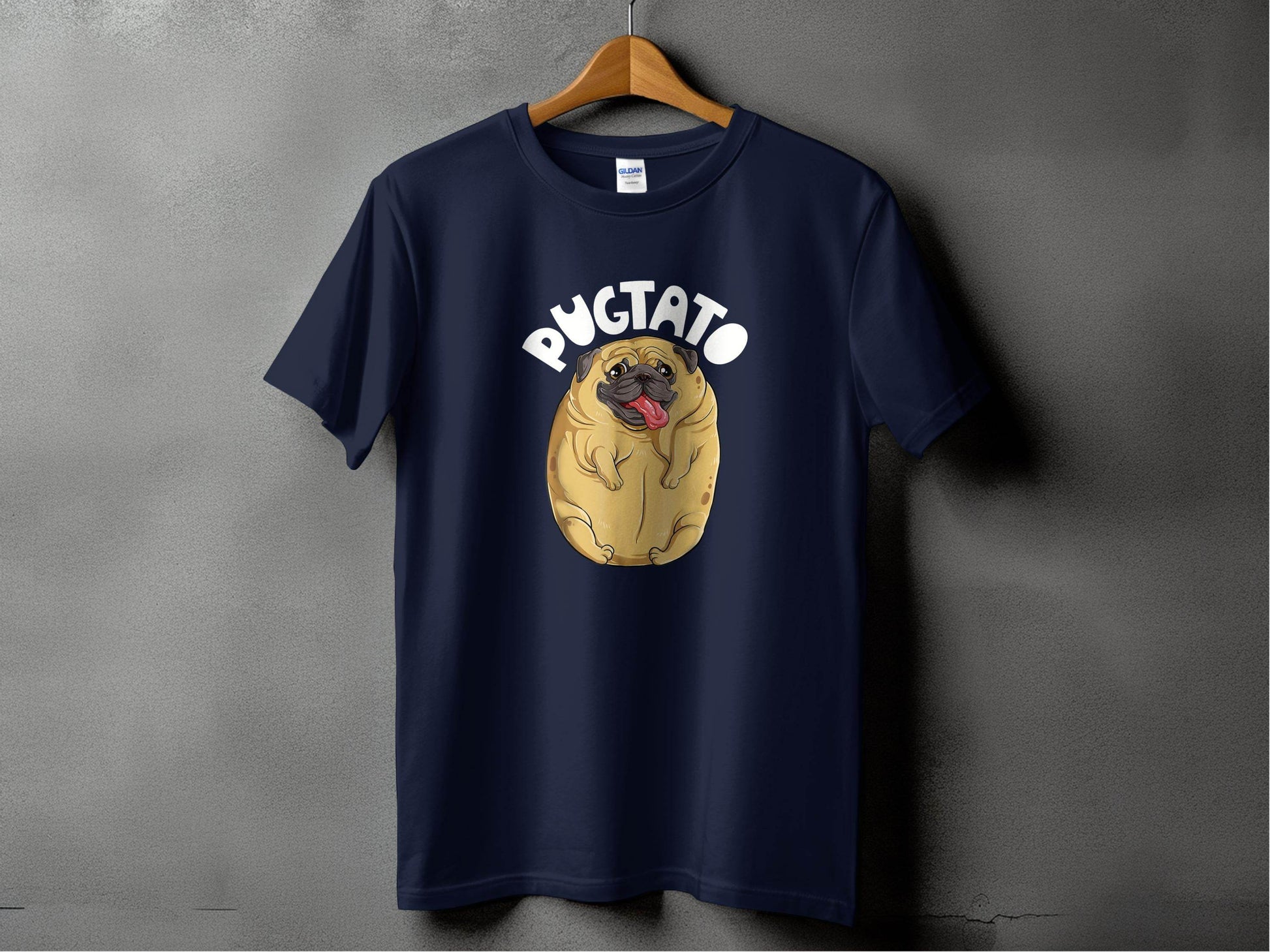 Cute Pugtato Pug Lover Design Graphic T-Shirt - Design & Vybe