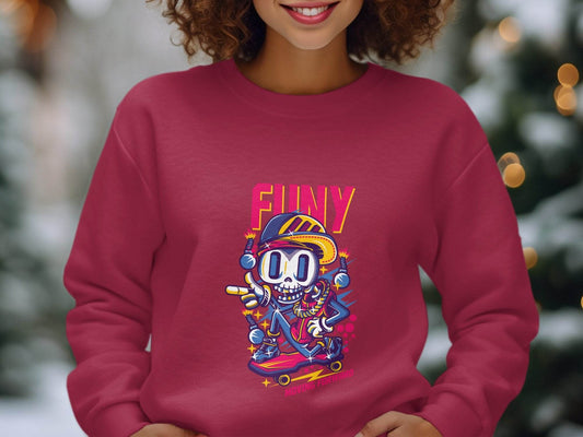 Funny Skull With Bomb On Skateboard Moving Forward Hoodie - Design & Vybe