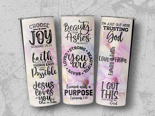 Inspirational Scripture Motivational Quotes Tumbler product