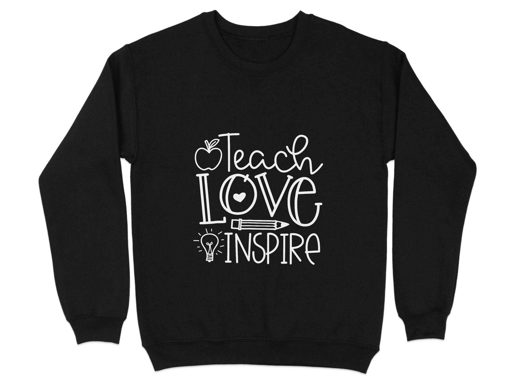 Teach Love Inspire Inspirational Teachers Graphics Sweater - Design & Vybe
