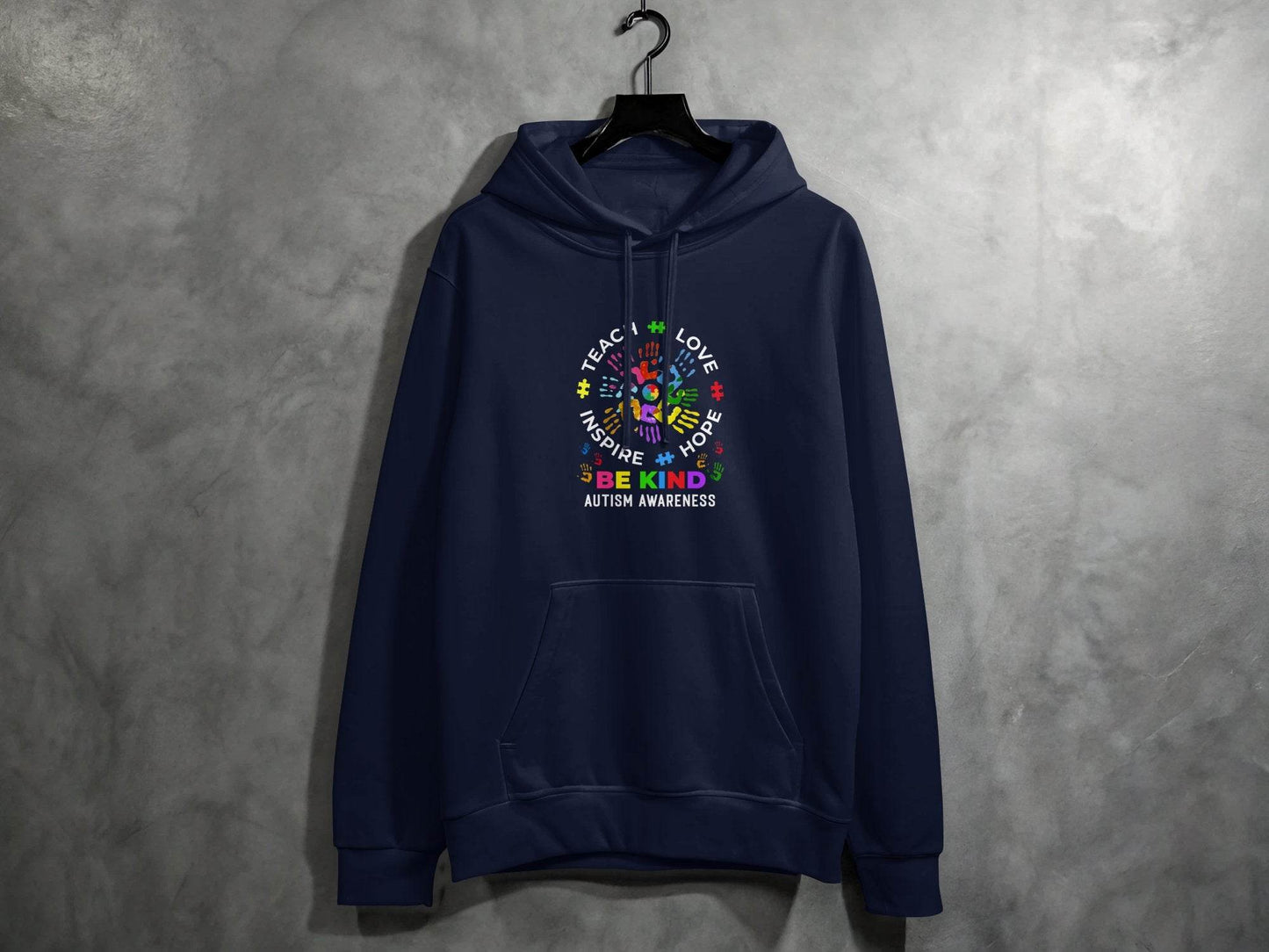 Autism Awareness Teach Love Inspire Hope Be Kind Hoodie - Design & Vybe