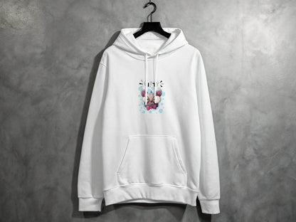 Cute Kitty Design with Large Eyes and Bow Tie Hoodie - Design & Vybe