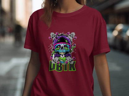 Skull Skateboards UBIK Text Design Artwork T-Shirt - Design & Vybe