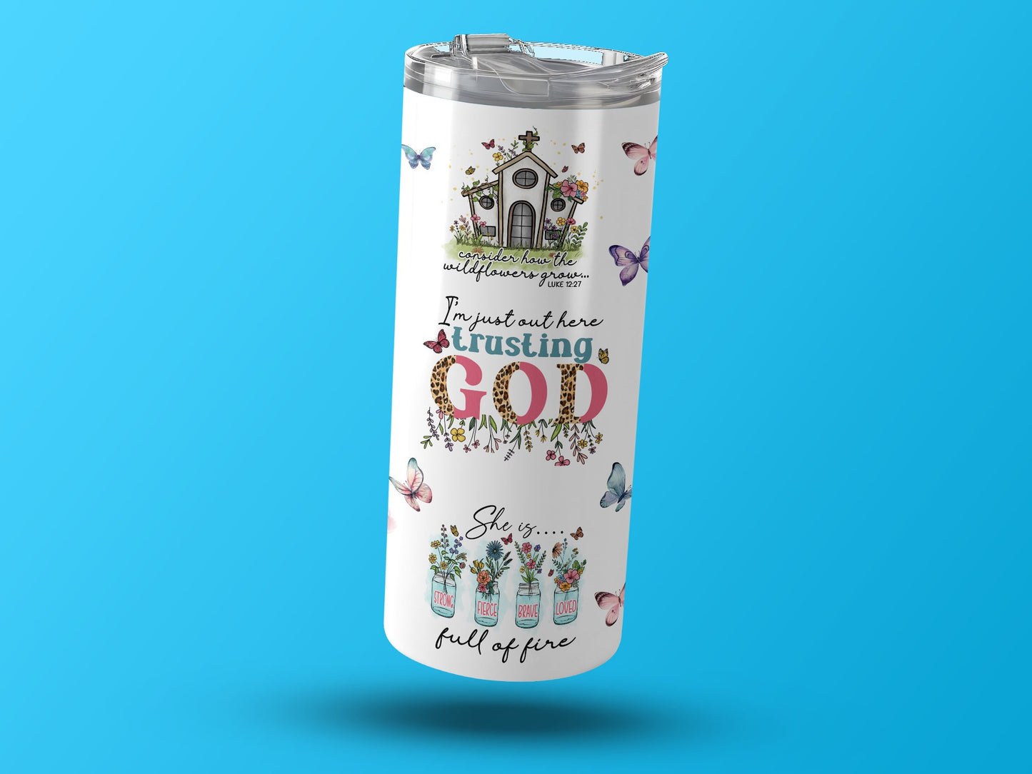 Trusting God Full of Peace Inspirational Tumbler product