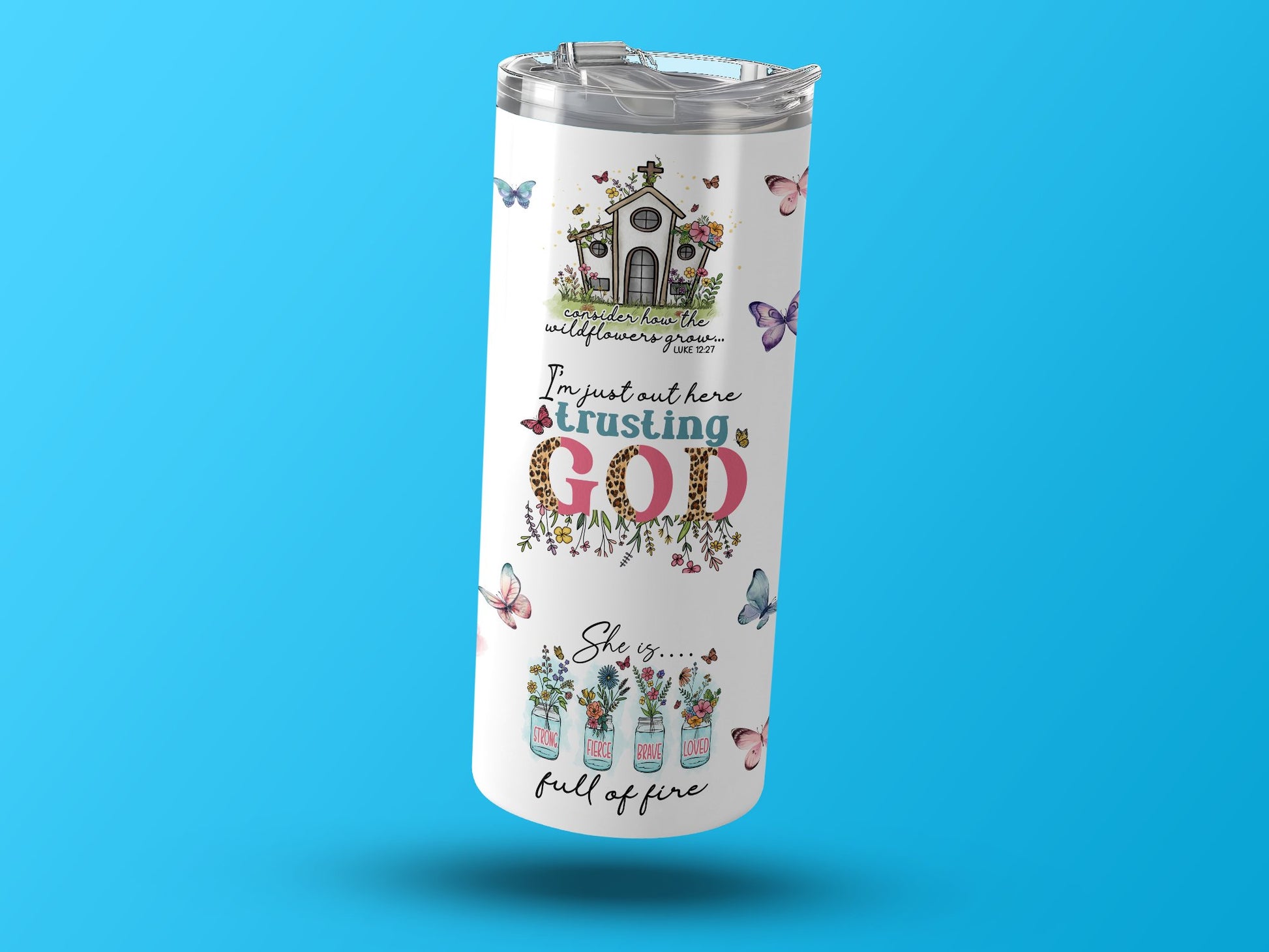 Trusting God Full of Peace Inspirational Tumbler product
