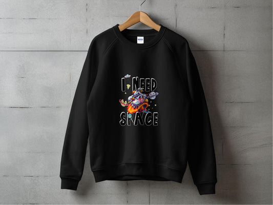 I Need Space Astronaut Black Long Sleeve Shirt product