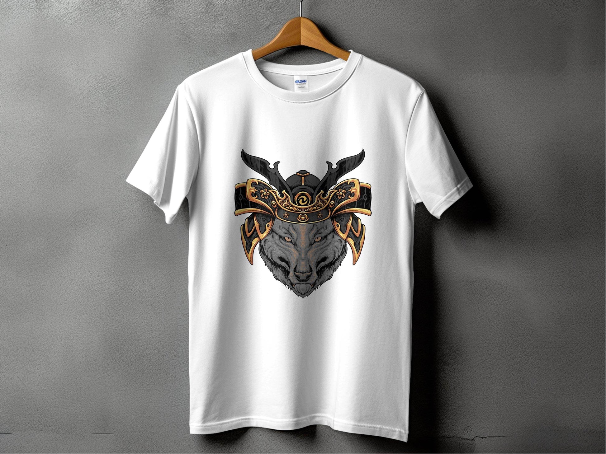 Fierce Wolf Samurai Warrior Graphic T-Shirt - Design & Vybe