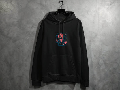 Fun Cartoon Location Pin Graphic Hoodie - Design & Vybe