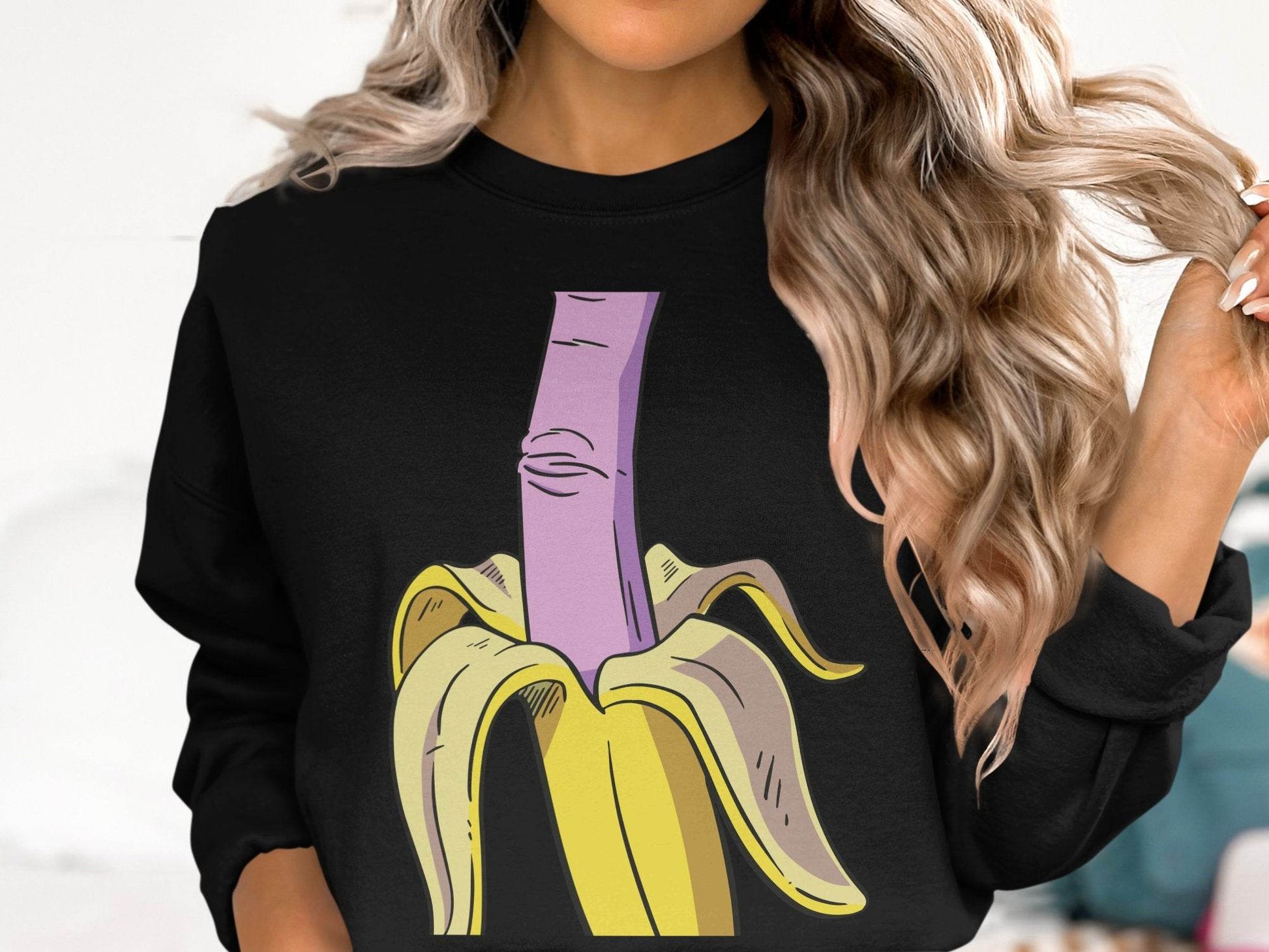 Fun Banana Cartoon and Vibrant Art Design Sweater - Design & Vybe