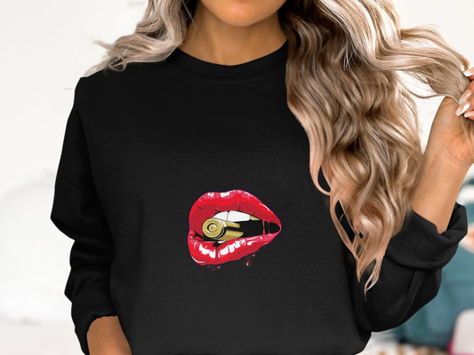 Lipstick Print Graphic Unisex Casual Wear Long Sleeve product type