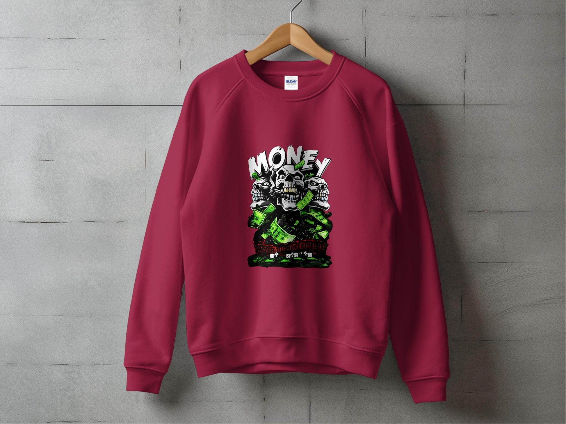 Watch The Money Pile Up Skull Casino Gambling Hoodie - Design & Vybe