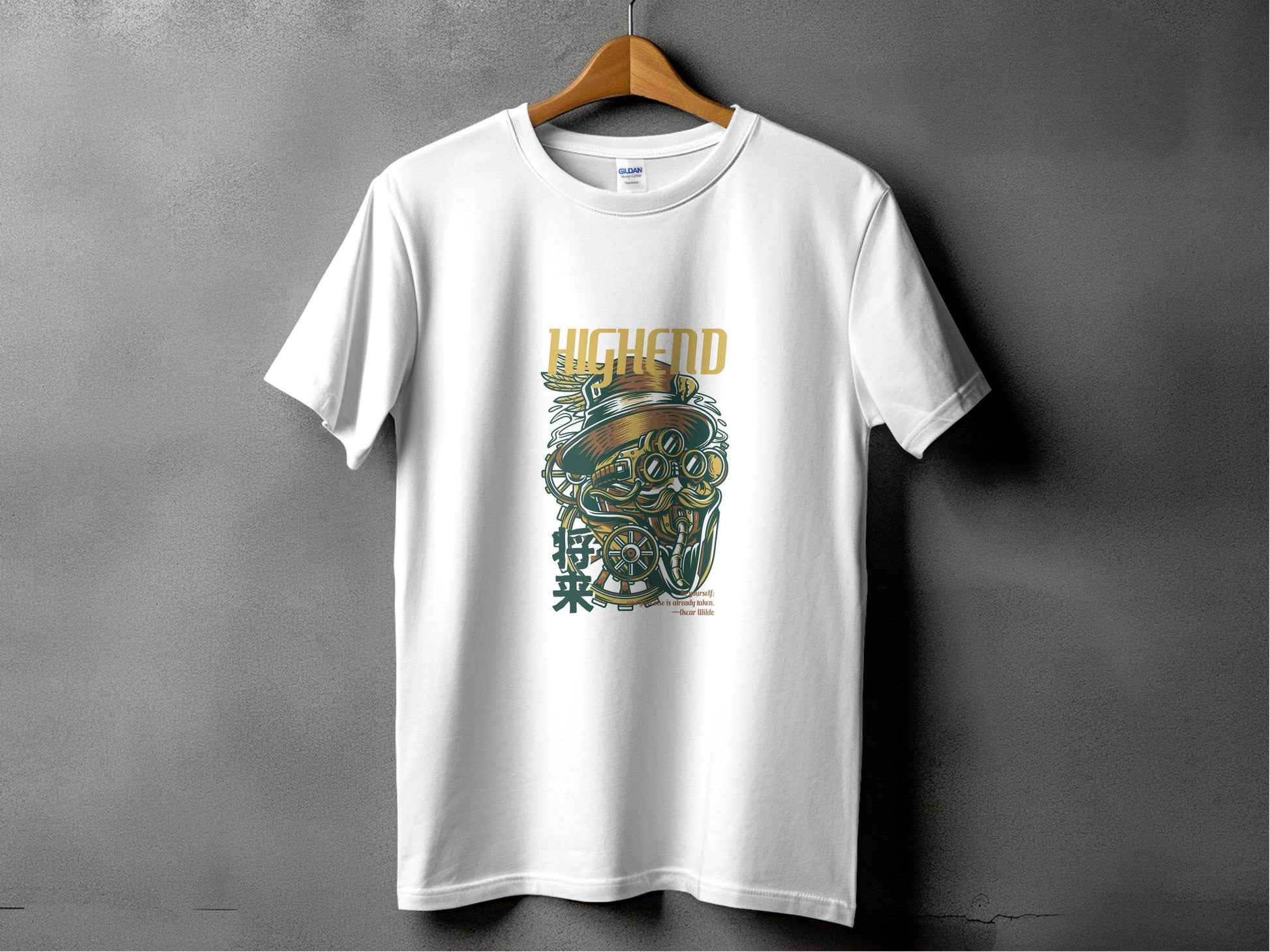 High End Steampunk Design With Future Inscription T-Shirt - Design & Vybe
