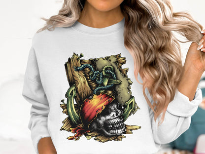 Pirate Skull with Vibrant Bandana and Anchors Sweater - Design & Vybe