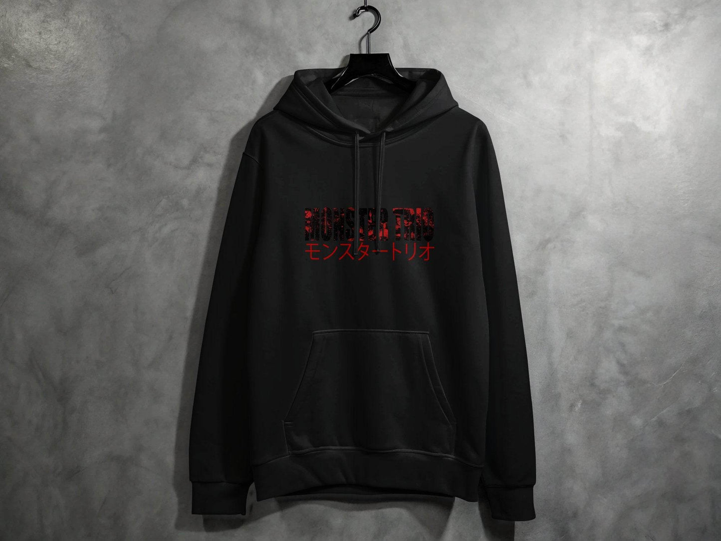 Monster Trio Japanese Text Design Fan Apparel Hoodie - Design & Vybe