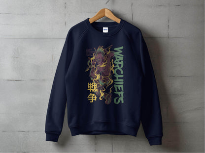 Warchiefs With Japanese Text Graphic Design Sweater - Design & Vybe