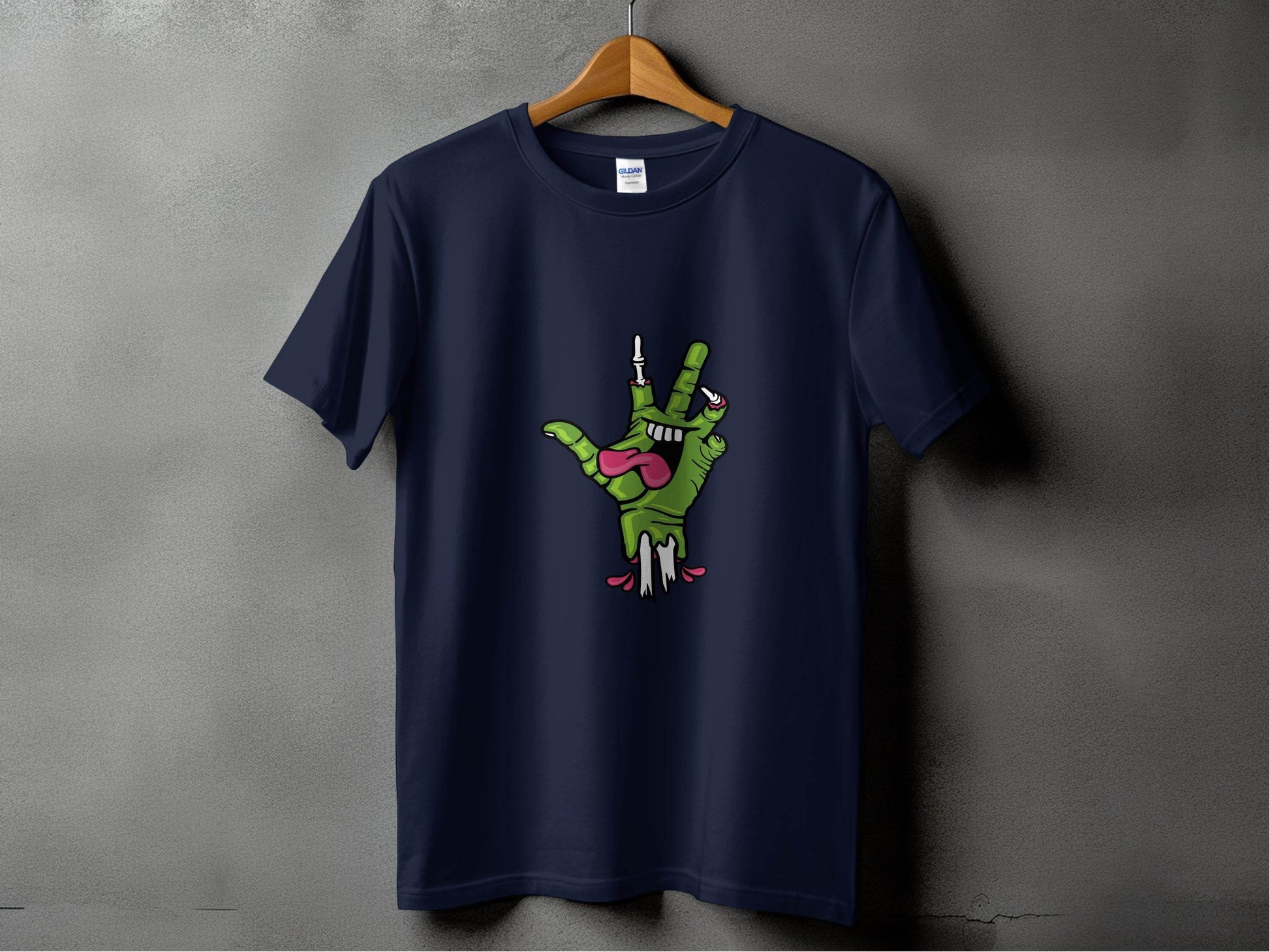 Zombie Hand Peace Sign Cool Graphic Design T-Shirt - Design & Vybe