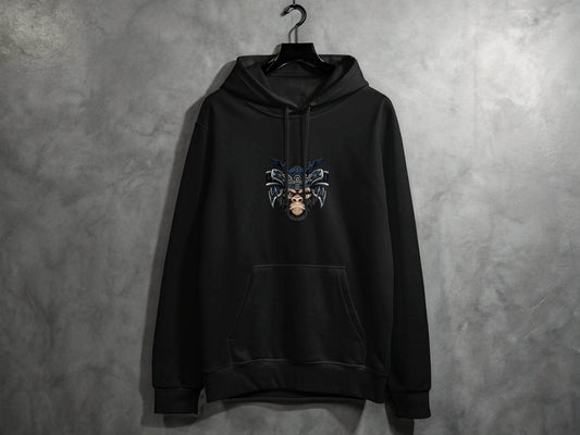 Samurai Ape Warrior Graphic Design Hoodie - Design & Vybe