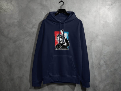 Iconic Bob Hawke Illustration Graphic Print Hoodie - Design & Vybe
