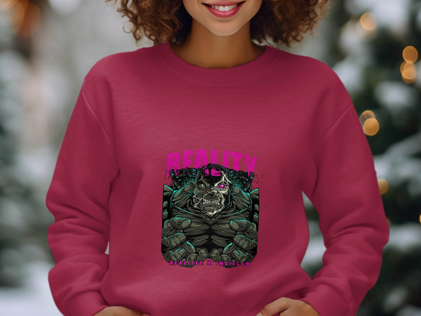 Reality Indiecow Realitee Monster Graphic Sweater - Design & Vybe