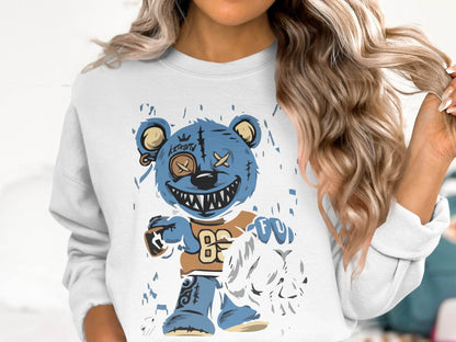 Funky Cartoon Bear Graphic Sweater - Design & Vybe