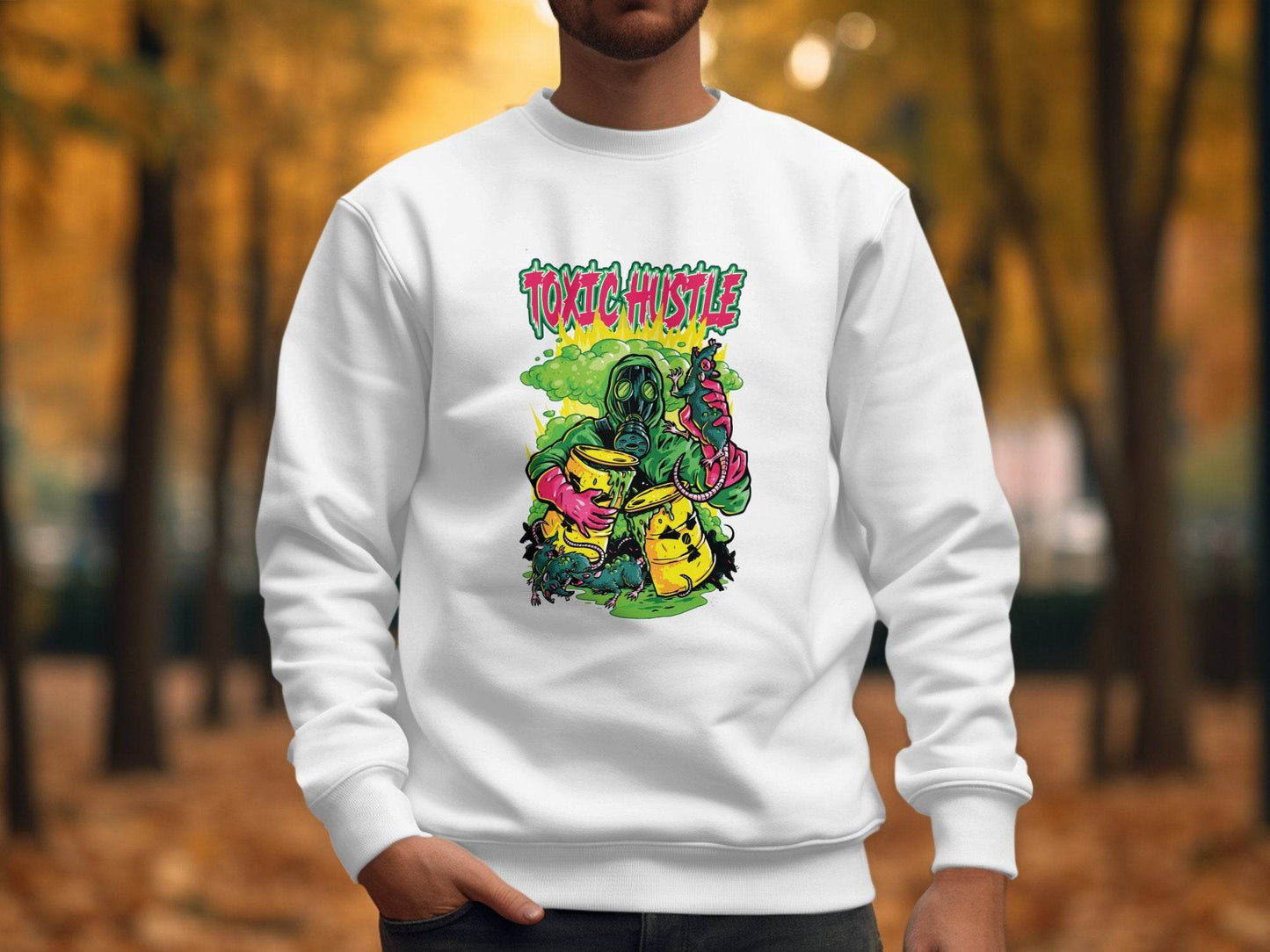 Toxic Hustle Graphic Print Design Sweater - Design & Vybe