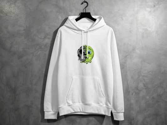 Half Skull Half Slime Design For All New Hoodie - Design & Vybe
