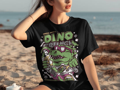 Dinosaur Cereal Crunch Tee for Fun T-Shirt - Design & Vybe