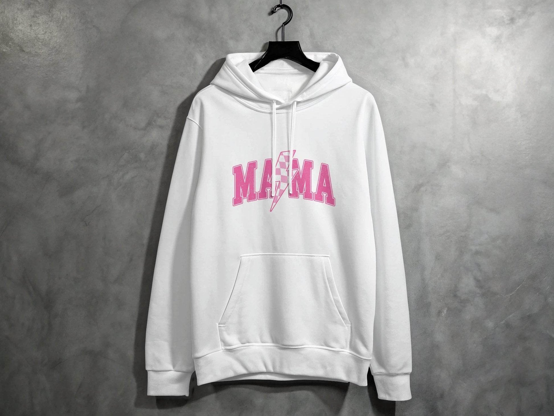 Mama Pink Lightning Bolt Graphic Designs Women Hoodie - Design & Vybe