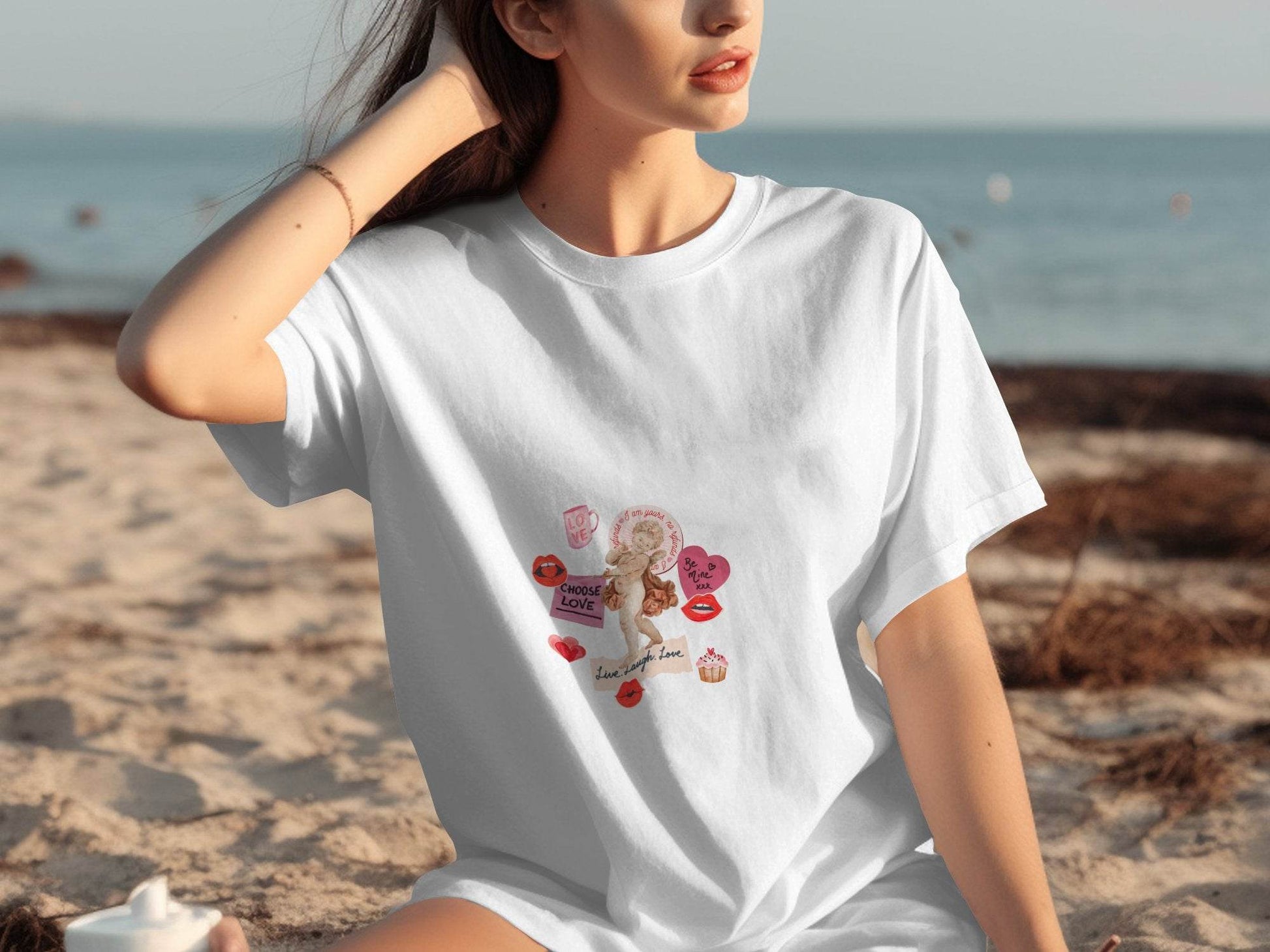 Cupid with Love and Valentine's Day Elements T-Shirt - Design & Vybe