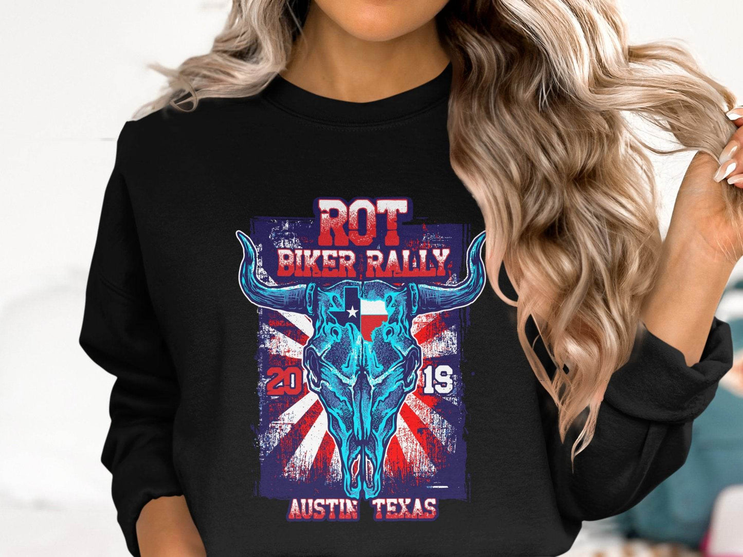 ROT Biker Rally Austin Texas 2019 Sweater - Design & Vybe
