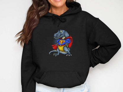 Superhero Dinosaur with Dynamic Design Sweater - Design & Vybe