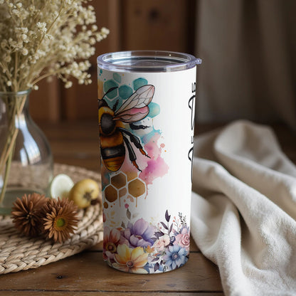 Honeybee and Flowers Themed Insulated Tumbler product