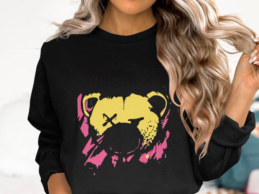 Teddy Bear Graffiti Design Street Rules Sweater - Design & Vybe