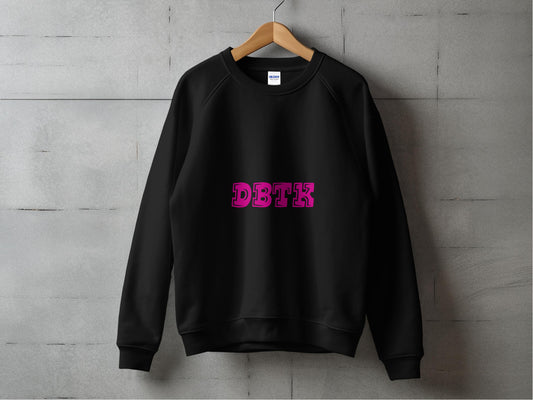 Stylish Black Sweatshirt with Bold DBTK Design product