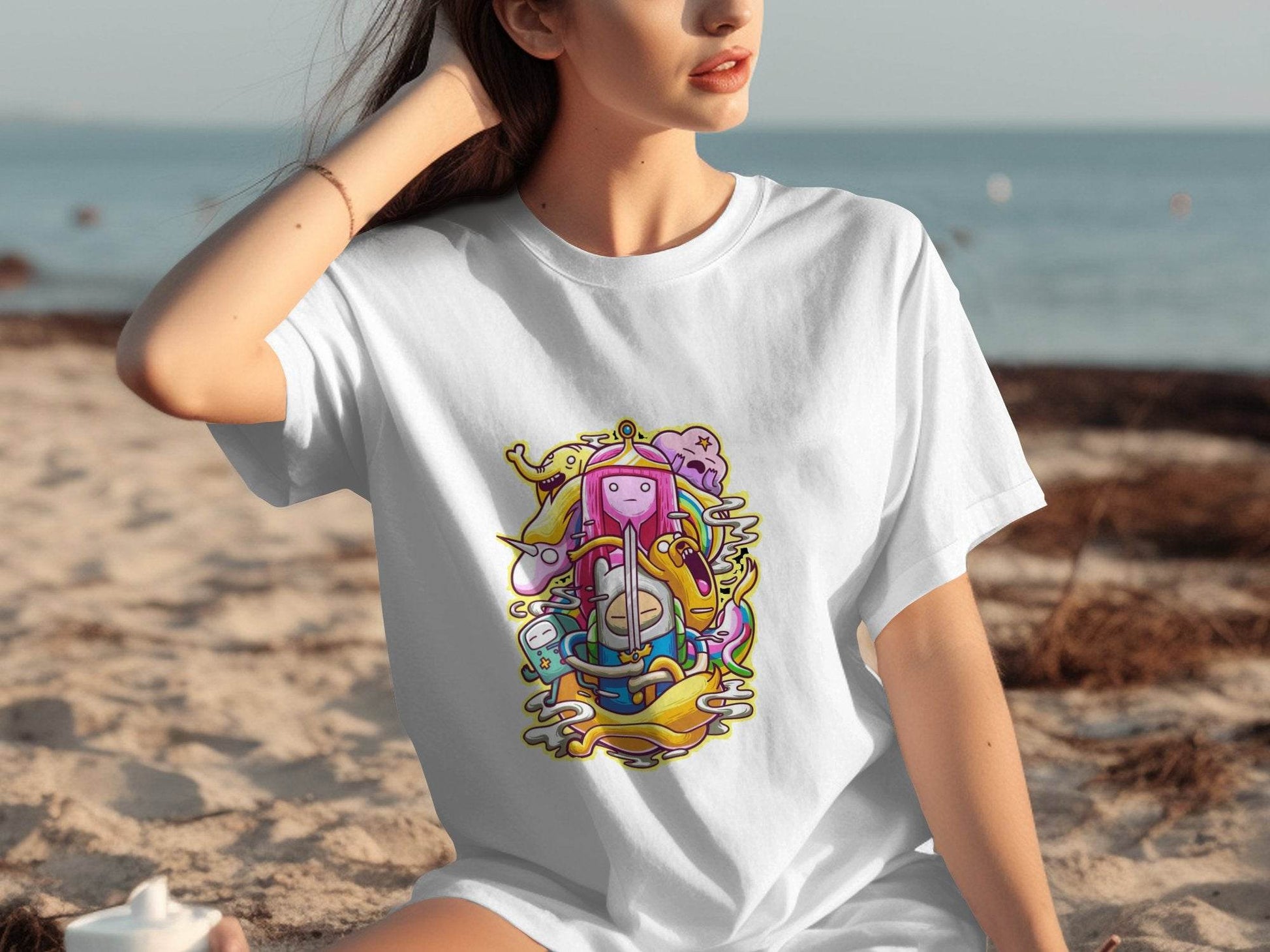 Adventure Time Characters Illustration T-Shirt - Design & Vybe