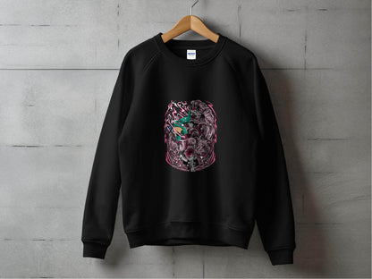 Gaara Rock Lee Action Pose Powerful Anime Art Sweater - Design & Vybe